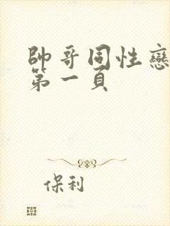 帅哥同性恋视频第一页