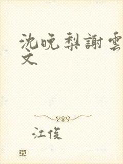 沈晚梨谢云迟全文