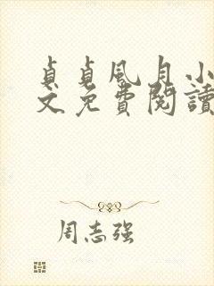 贞贞风月小说全文免费阅读最新章节