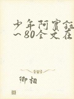 少年阿宾钰慧1～80全文在线阅读