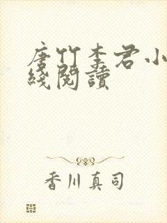 唐竹李君小说在线阅读封面