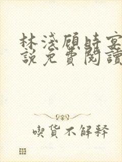 林浅顾时宴的小说免费阅读