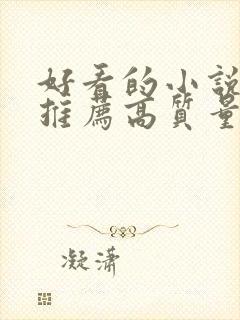 好看的小说完本推荐高质量