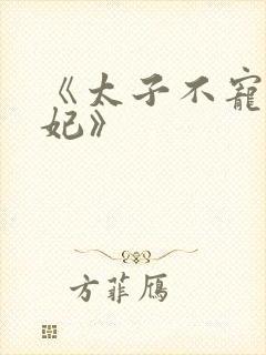 《太子不宠太子妃》封面