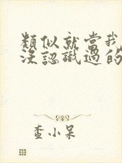 类似就当我们从没认识过的小说封面