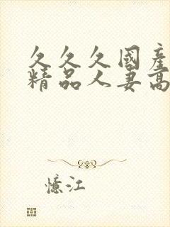 久久久国产日韩精品人妻高清