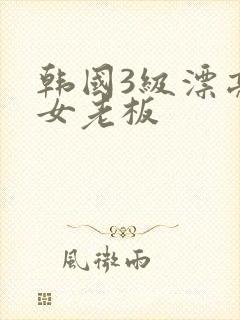 韩国3级漂亮的女老板