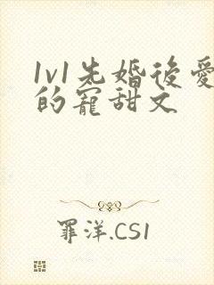 1v1先婚后爱的宠甜文