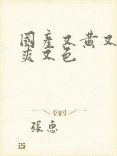 国产又黄又爽又爽又色封面