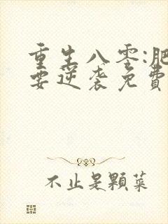 重生八零:肥女要逆袭免费阅读全封面