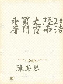 斗罗大陆2绝世唐门霍雨浩小说