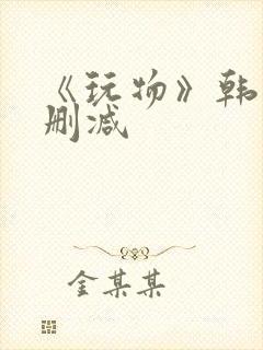 《玩物》韩国未删减