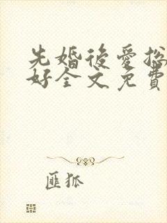 先婚后爱总裁你好全文免费阅读