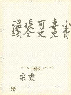 温暖可妻小说在线全文免费阅读封面