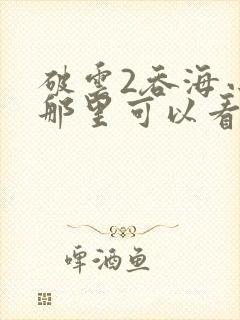 破云2吞海小说那里可以看封面