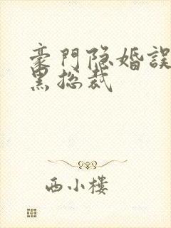 豪门隐婚误嫁腹黑总裁