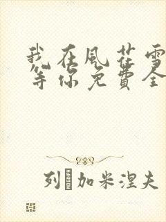 我在风花雪月里等你免费全文阅读