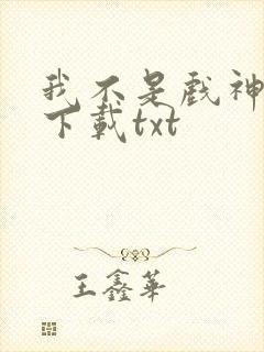 我不是戏神小说下载txt