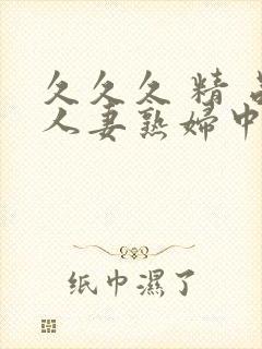 久久久 精 品人妻熟妇中文