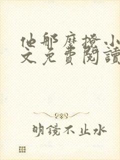 他那么撩小说全文免费阅读无删减