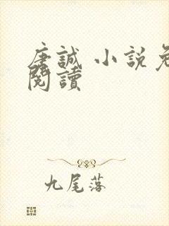 唐诚 小说免费阅读封面