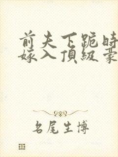 前夫下跪时我正嫁入顶级豪门封面