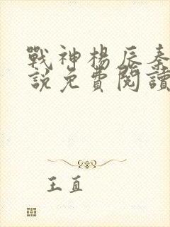 战神杨辰秦惜小说免费阅读