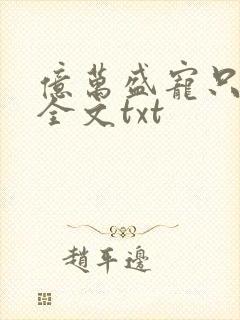 亿万盛宠只为你全文txt封面