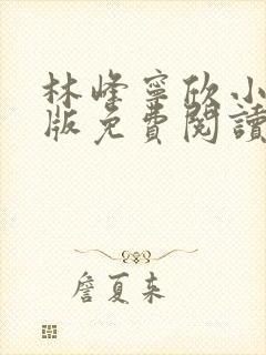 林峰宁欣小说正版免费阅读全文