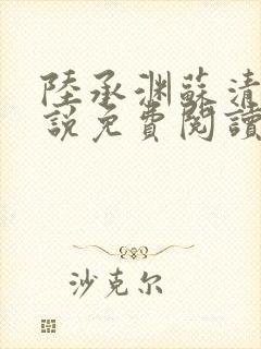 陆承渊苏清颜小说免费阅读最新章节封面