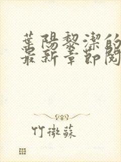 叶阳黎洁的小说最新章节阅读封面