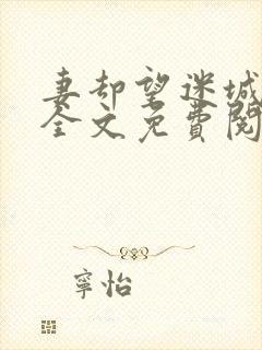 妻却望迷城沈莹全文免费阅读笔趣阁