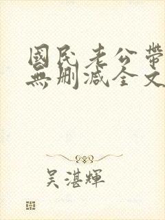 国民老公带回家无删减全文免费阅读