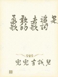 勇敢去追是什么歌的歌词