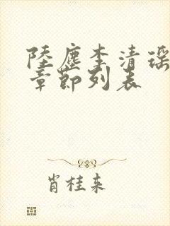 陆尘李清瑶最新章节列表封面