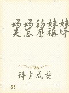 妈妈的妹妹的丈夫怎么称呼