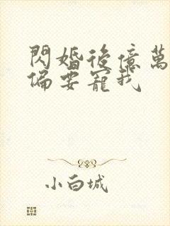 闪婚后亿万总裁偏要宠我