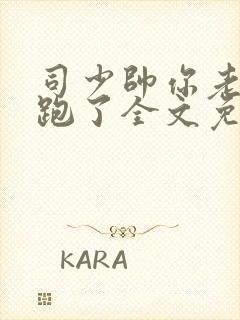 司少帅你老婆又跑了全文免费阅读