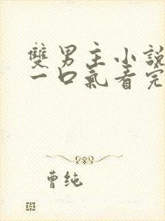 双男主小说推文一口气看完甜文