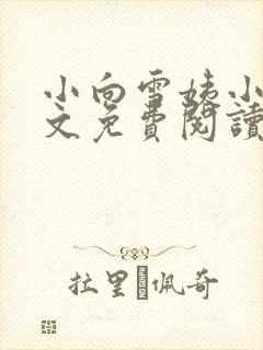 小向雪姨小说全文免费阅读最新章节