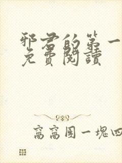 邪君的第一宠妃免费阅读