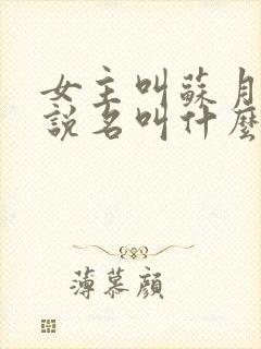 女主叫苏月的小说名叫什么