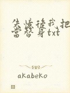 失忆后我把渣攻当替身txt