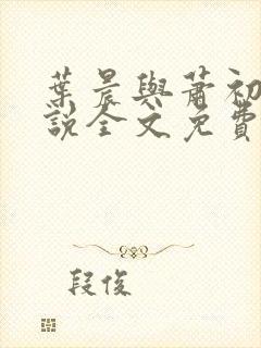 叶晨与萧初然小说全文免费阅读