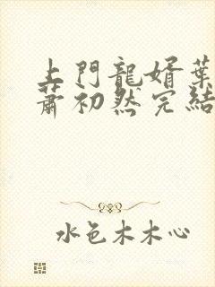 上门龙婿叶辰,萧初然完结版