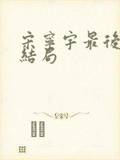 宋宁宇最后什么结局