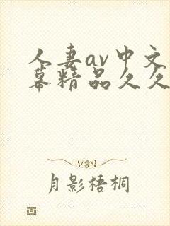 人妻av中文字幕精品久久