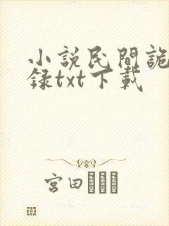 小说民间诡闻实录txt下载