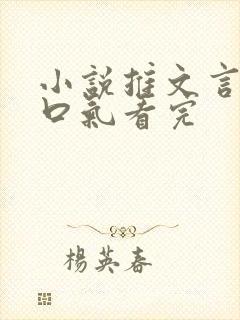 小说推文言情一口气看完