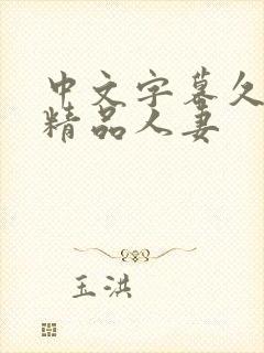 中文字幕久久久精品人妻封面